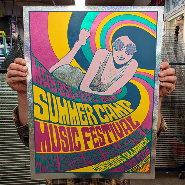 Sparkle foil variant for Summer Camp Music Festival poster