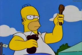 Homer Simpson with Chili Cook Off Spoon (legend has it that it was forged from a bigger spoon)